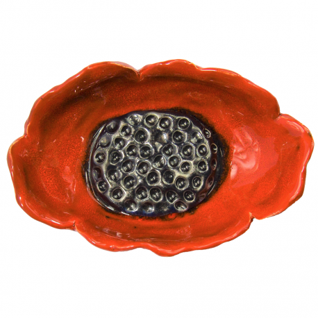Mydelniczka ceramiczna Czerwony Mak - Dotyk Kreacji
