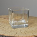 Świecznik szklany - na podgrzewacze tealighty 6x6 cm